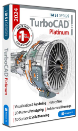 TurboCAD Platinum 2024 - Professional 2D & 3D CAD Software