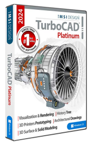 TurboCAD Platinum 2024 - Professional 2D & 3D CAD Software