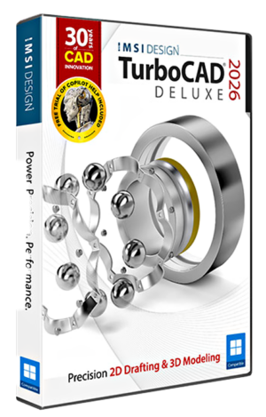 TurboCAD Deluxe 2026 - Boxart TurboCAD Deluxe 2026 - Boxart